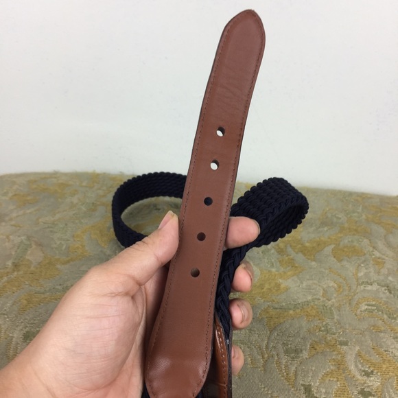 Brighton Blue Brown Princeton Stretch Taper Belt - Picture 7 of 8